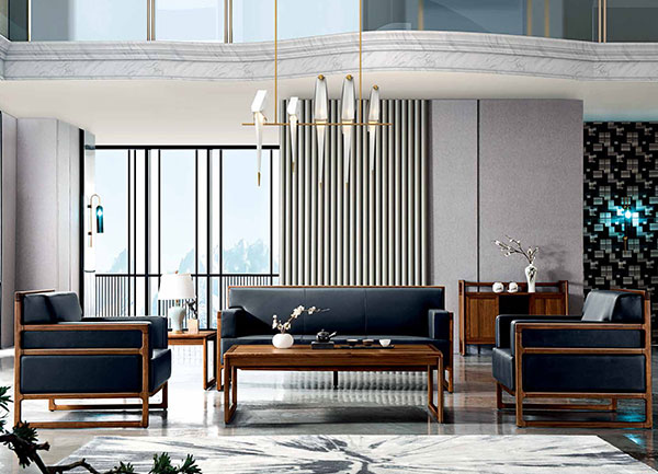 2019年新款实木老板洽谈沙发配套办公家具-小江南 2019年新款实木老板洽谈沙发配套办公家具-小江南