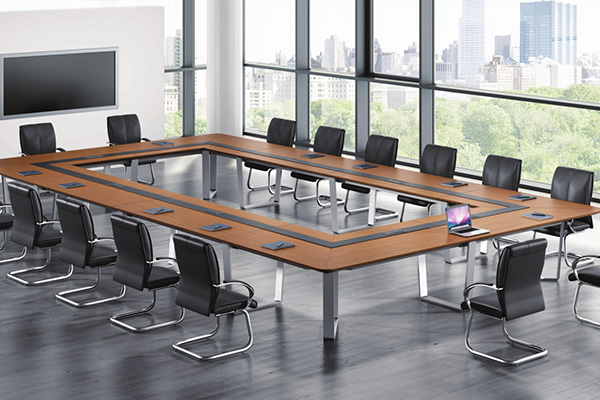 简约油漆新胡桃木企业单位多人大会议台-C36H 简约油漆新胡桃木企业单位多人大会议台-C36H