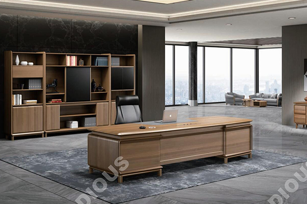 新品-里尼系列-轻奢板木老板桌-羞羞视频免费在线观看家具
